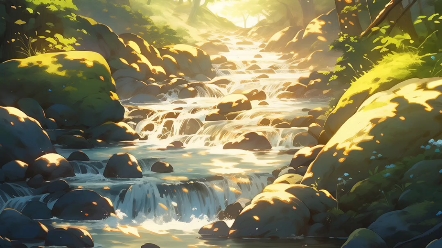 [手机壁纸]绿色森系风景动漫手机壁纸