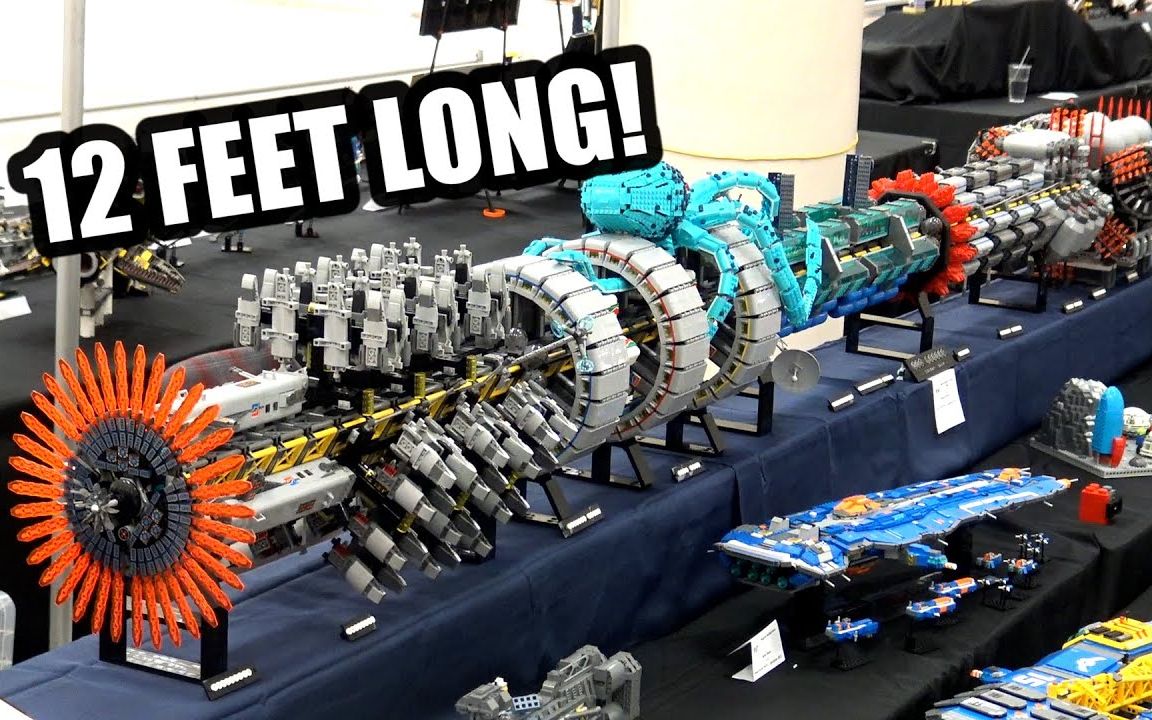 乐高巨型太空殖民船moc-由35,000块乐高积木组成