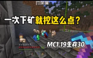 下载视频: MC1.19生存30:一次下矿，就挖这么点铁？