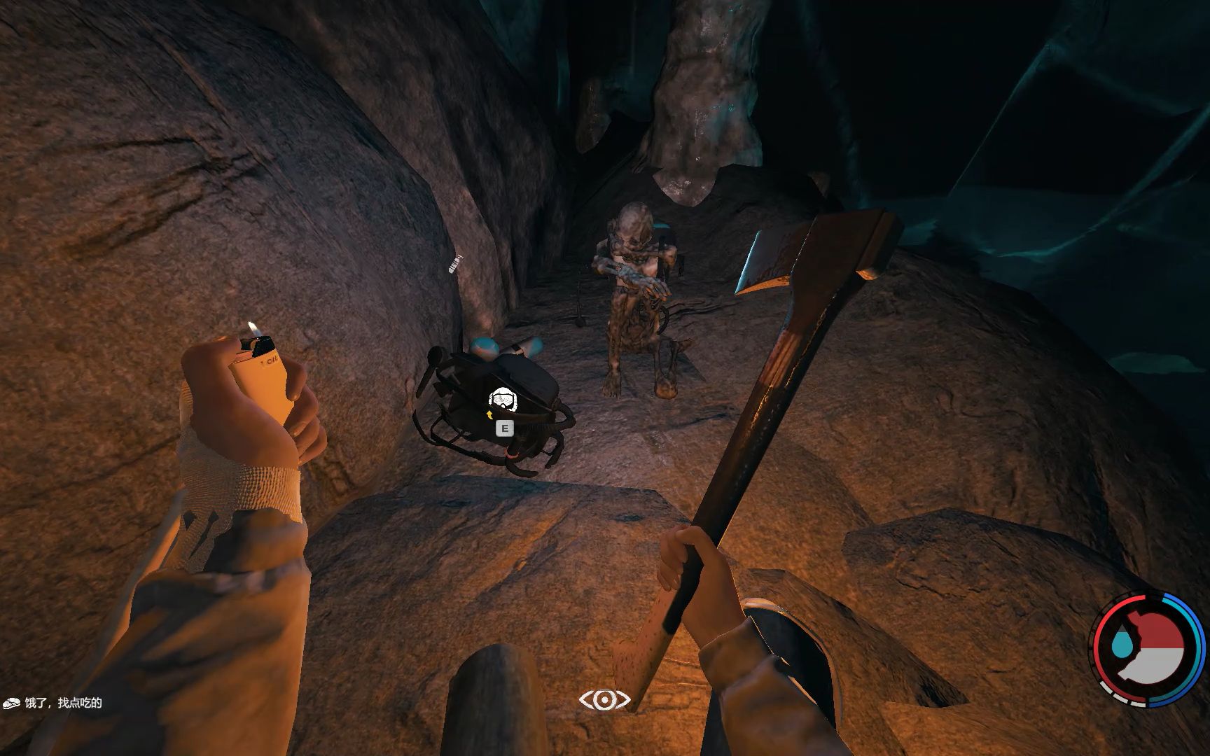 the forest 森林:潜水器,门禁卡山洞的位置