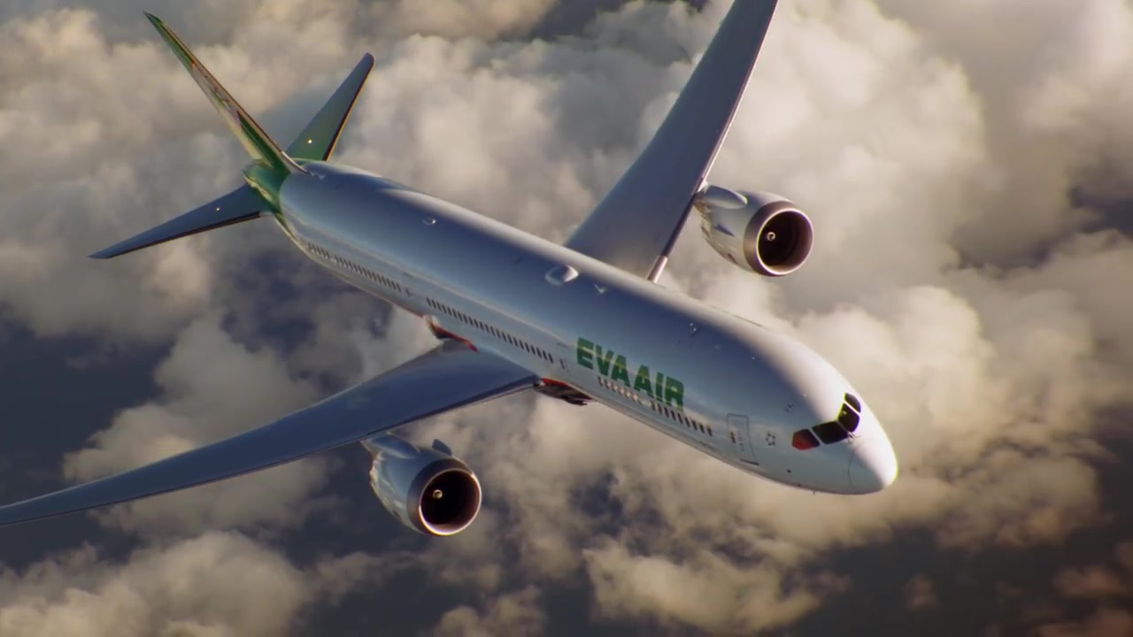 eva air 长荣航空 - 波音787-10空拍影片_哔哩哔哩_bilibili