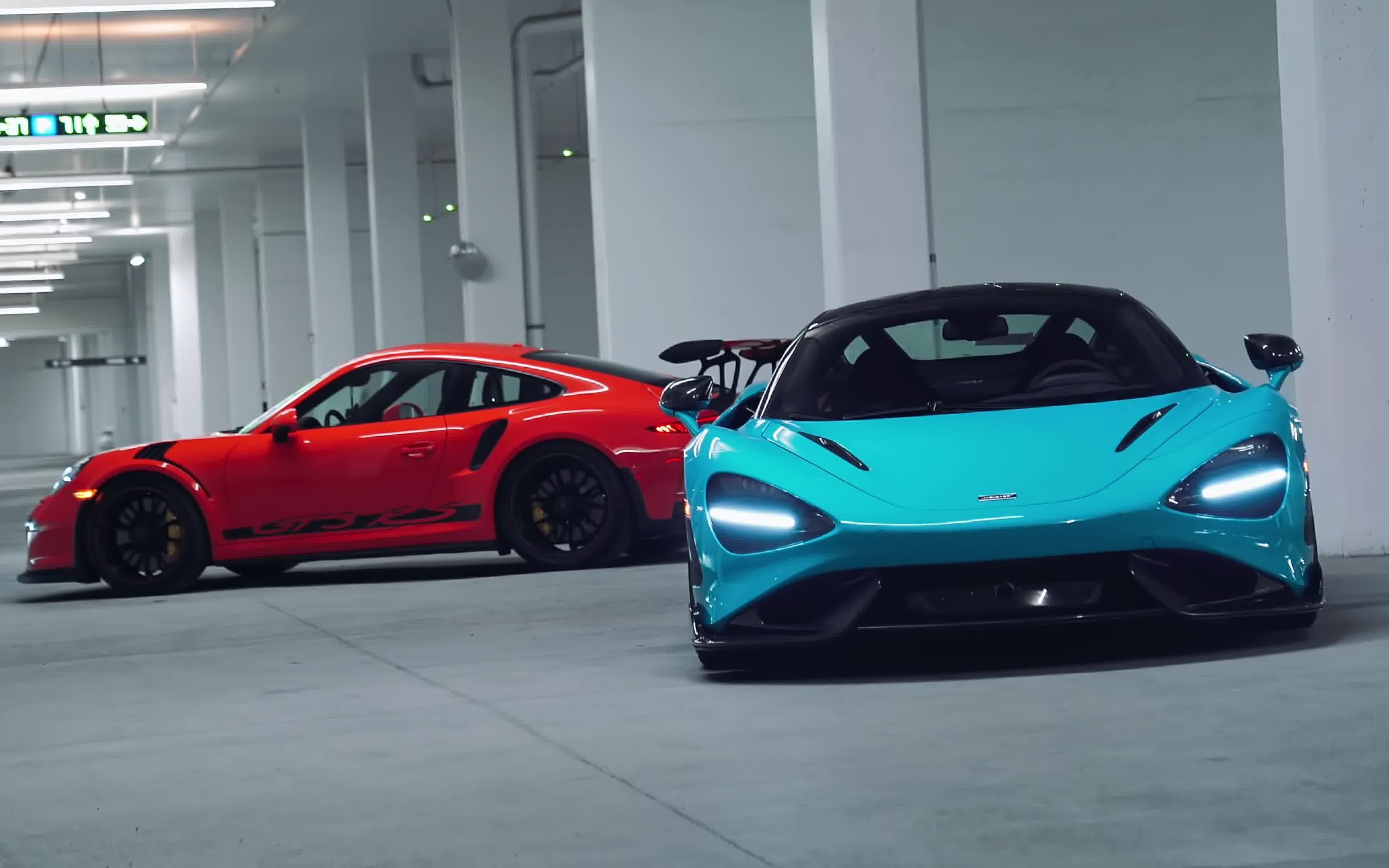 《4k》迈凯伦mclaren 765   保时捷porsche gt3rs 西雅图公路拍摄短片