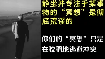 『KA1-1.6-4』克氏语录：你们的“冥想”只是在狡猾地逃避冲突。静坐并专注于某事物的“冥想”是彻底荒谬的。- 克里希那穆提