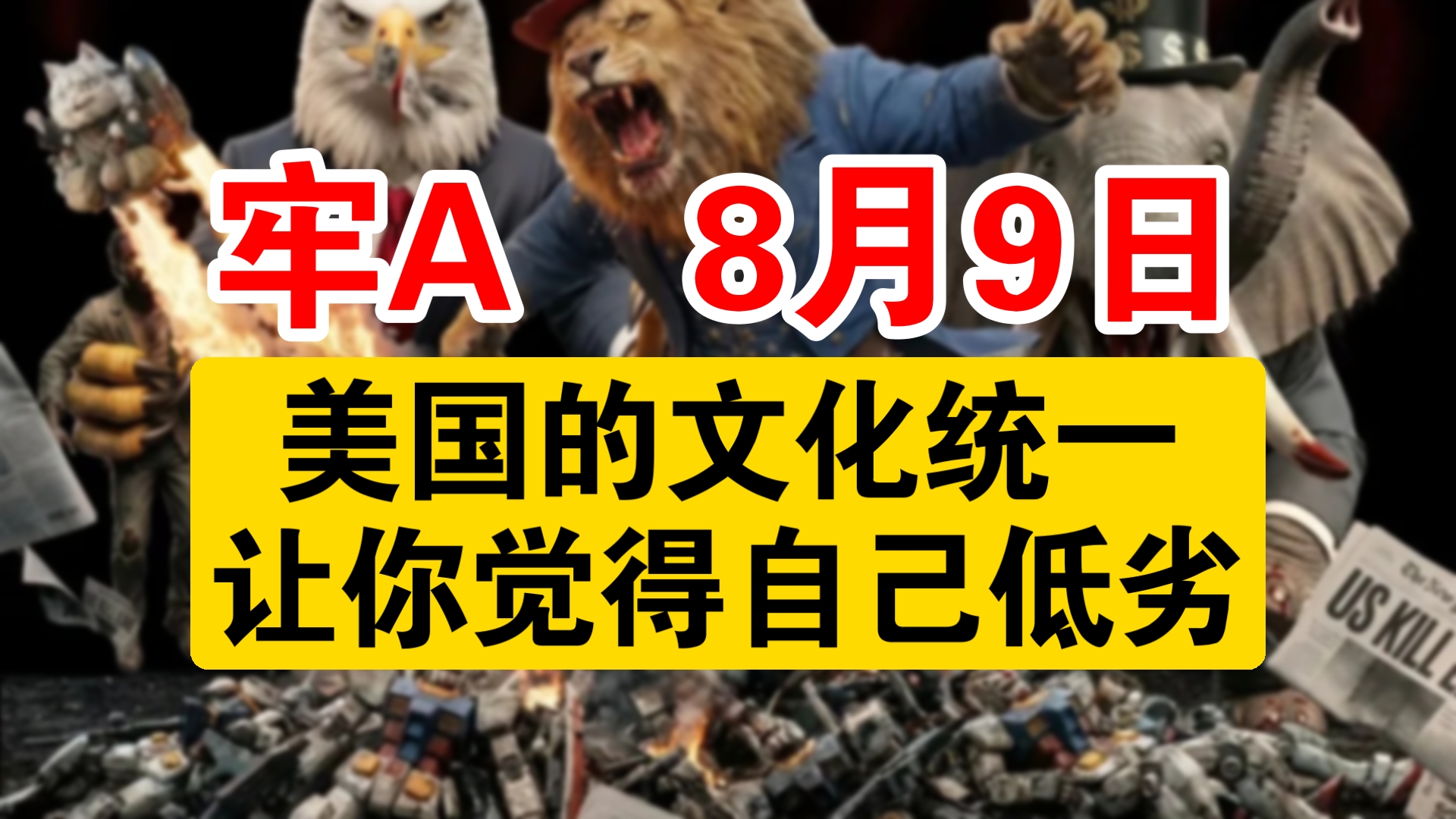【牢A精简版】太炸裂！美国的文化战争就是让你觉得自己低劣！