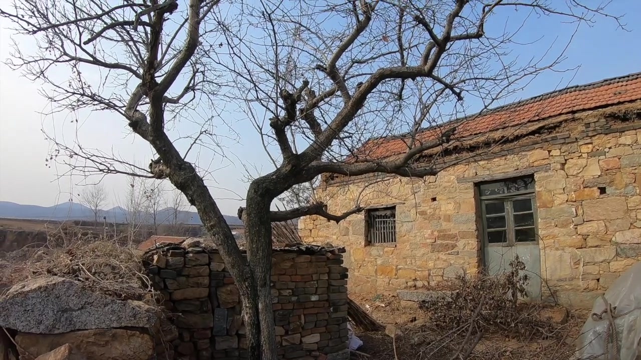 这样的山区老房子即将成为记忆,拆迁后村民都搬走了,只剩残垣断壁