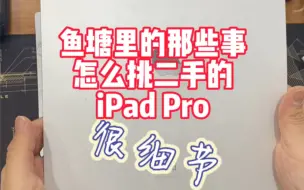 Download Video: 二手的iPad Pro 怎么挑？换过屏的机器能买吗？怎么判断屏幕好坏？上点干货。