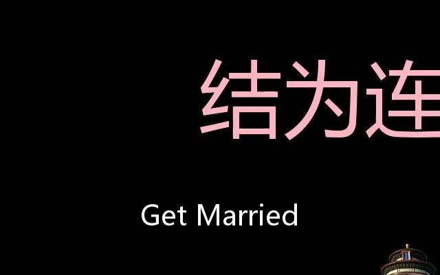 结为连理 Chinese Pronunciation Get Married哔哩哔哩bilibili