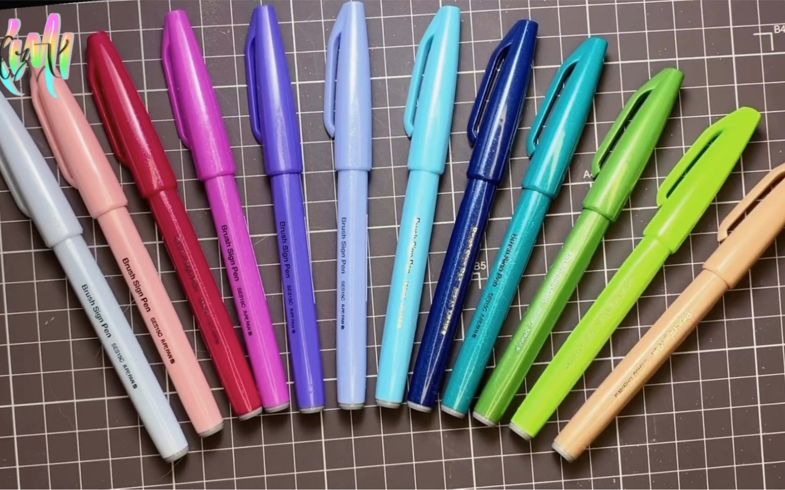 【 brushlettering 文具种草 】派通touch 新12色 好看又好写 后面有