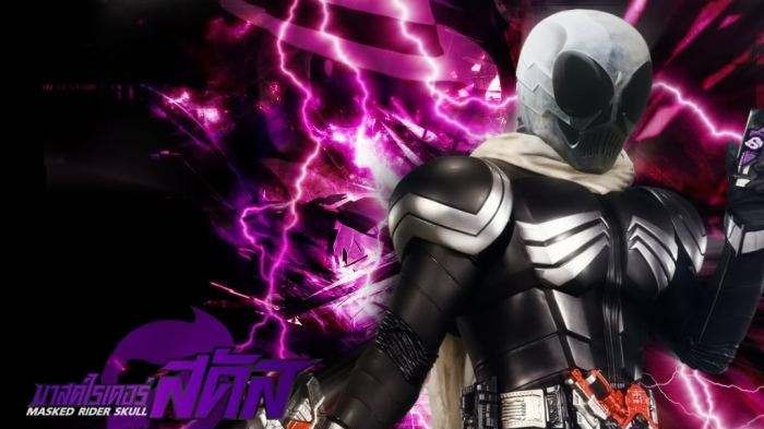 《假面骑士w》假面骑士skull变身战斗合集!