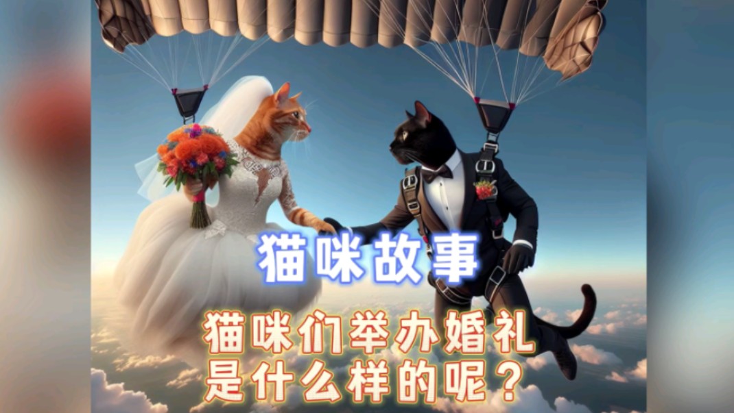 [图]【AI视频】猫咪举办婚礼会是什么样的呢？