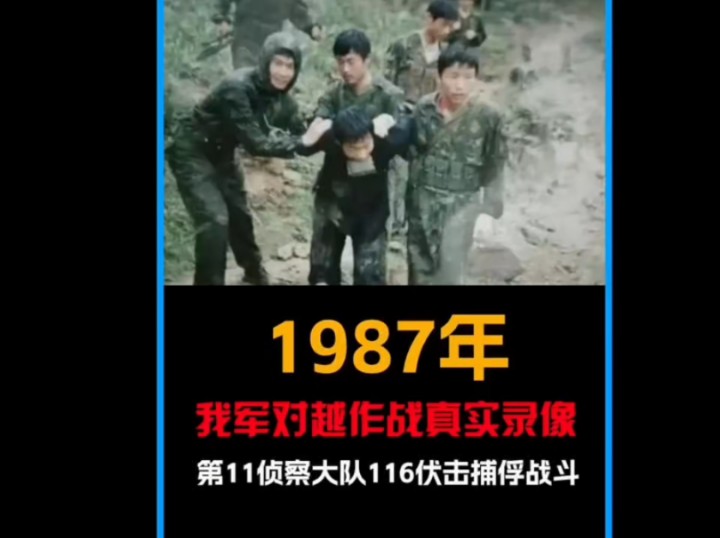 [图]1987年，解放军对越作战实况录像，我军侦察兵深入敌后活捉越军俘虏#保家卫国 #缅怀先烈 #致敬英烈 #历史 #历史文化