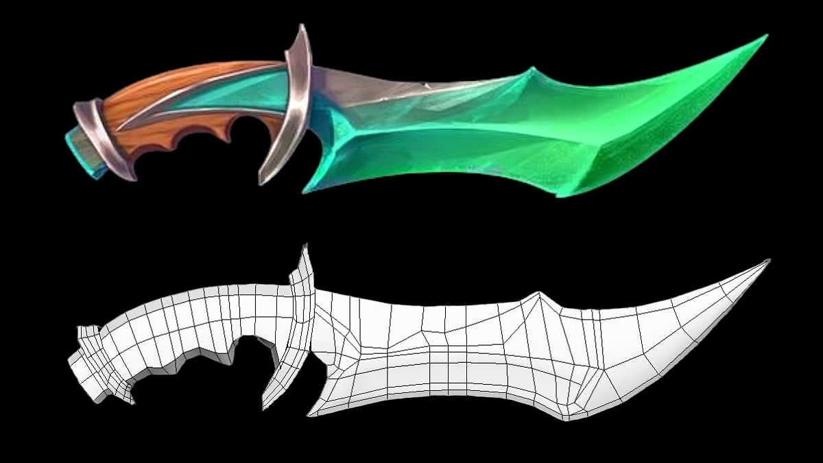 15分钟学会小匕首模型制作,游戏武器道具建模零基础入门