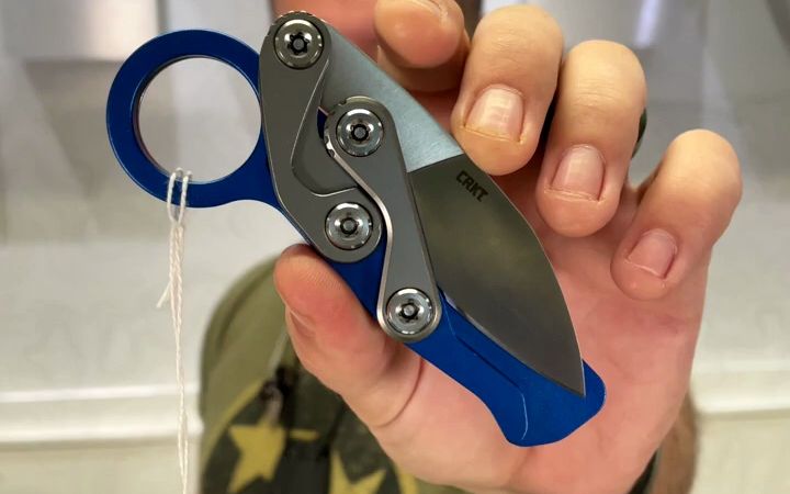 crkt哥伦比亚河 provoke edc d2钢铝合金柄机械刀