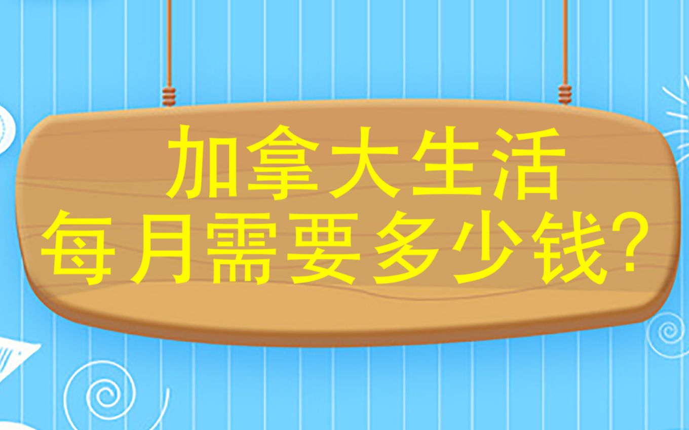 加拿大生活成本知多少:留学和新移民刚来加拿大后每个月需要多少钱?大城市的成本一定比小城市高?哔哩哔哩bilibili