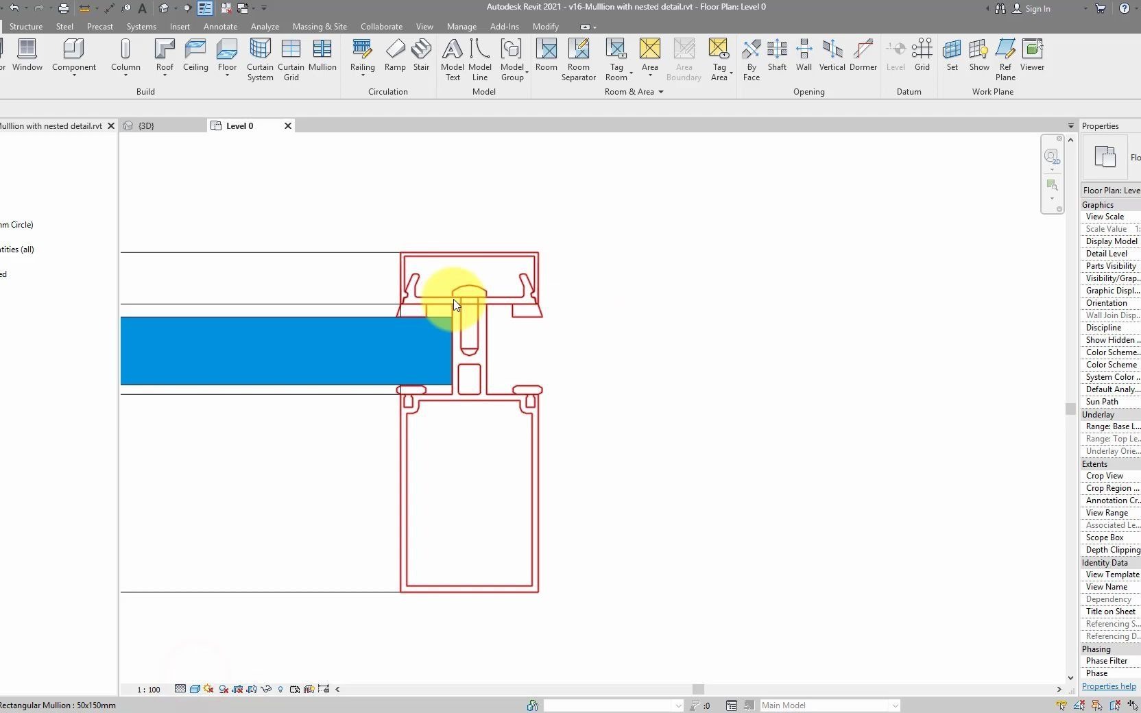 海南省BIM中心 Revit Snippets 在REVIT中显示精细的铝合金结构哔哩哔哩bilibili