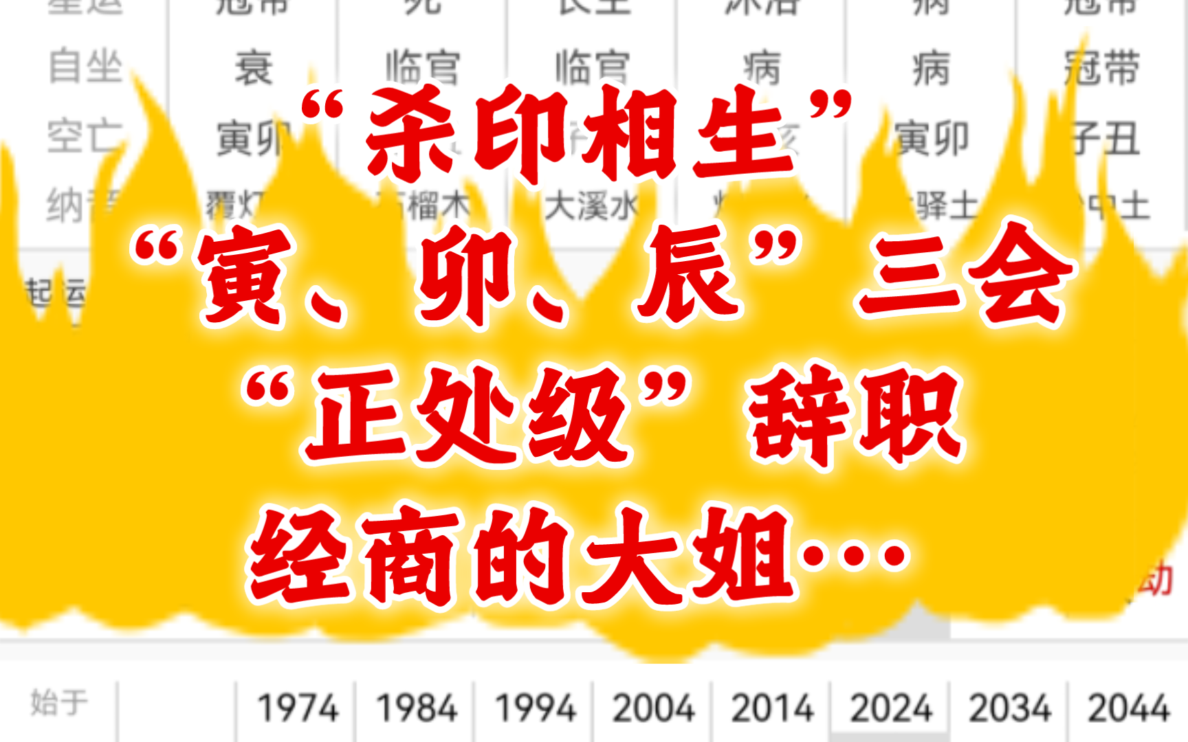 “杀印相生”“寅、卯、辰”三会木局——“正处”辞职经商的大姐…𐟔尟”尟”奓”哩哔哩bilibili