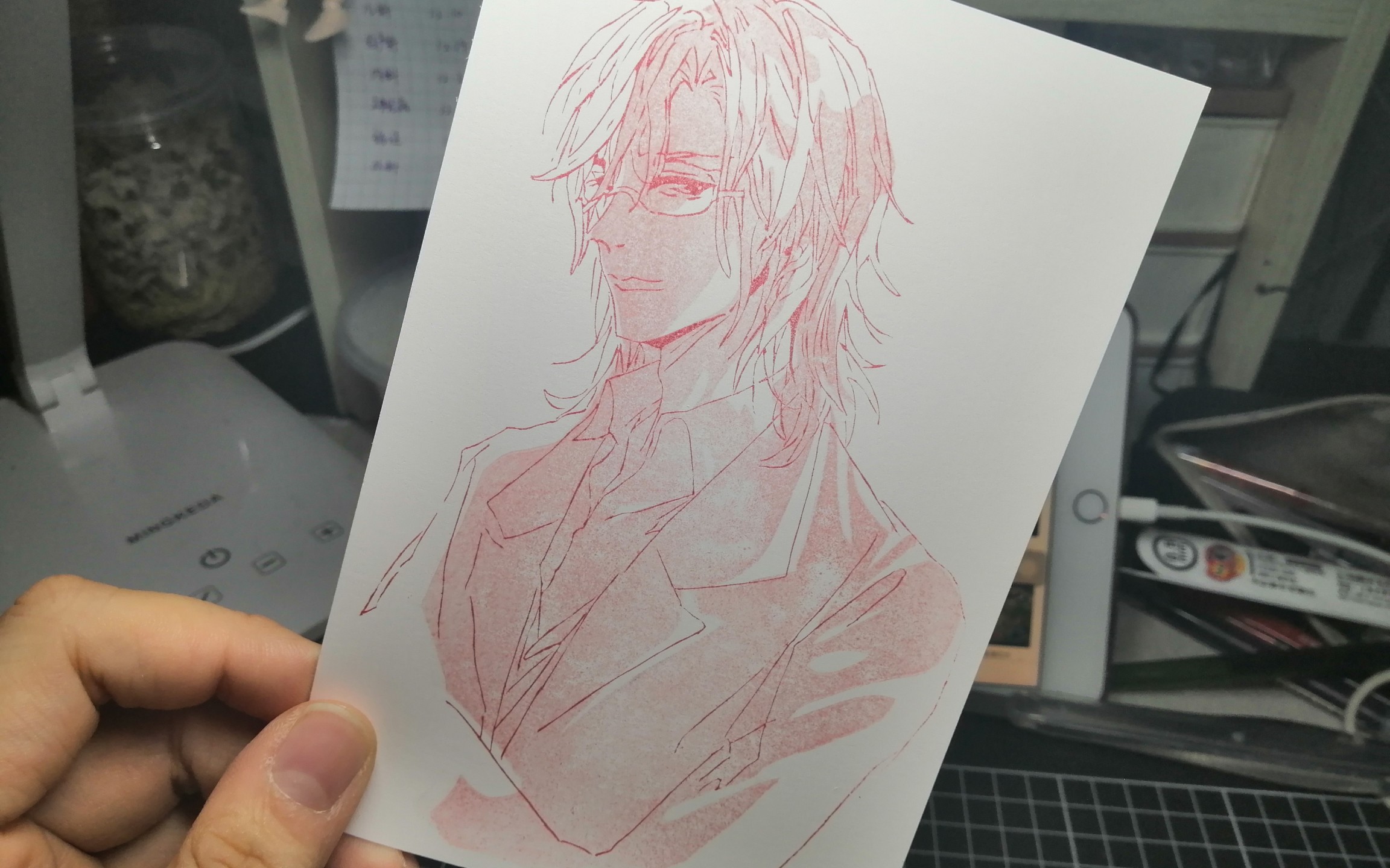 橡皮章默读费渡逐渐失去耐心的平留白印片过程