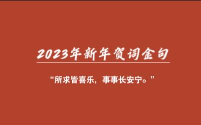 【作文素材】高考生作文必备!2023年新年贺词金句,句句值得品味!哔哩哔哩bilibili