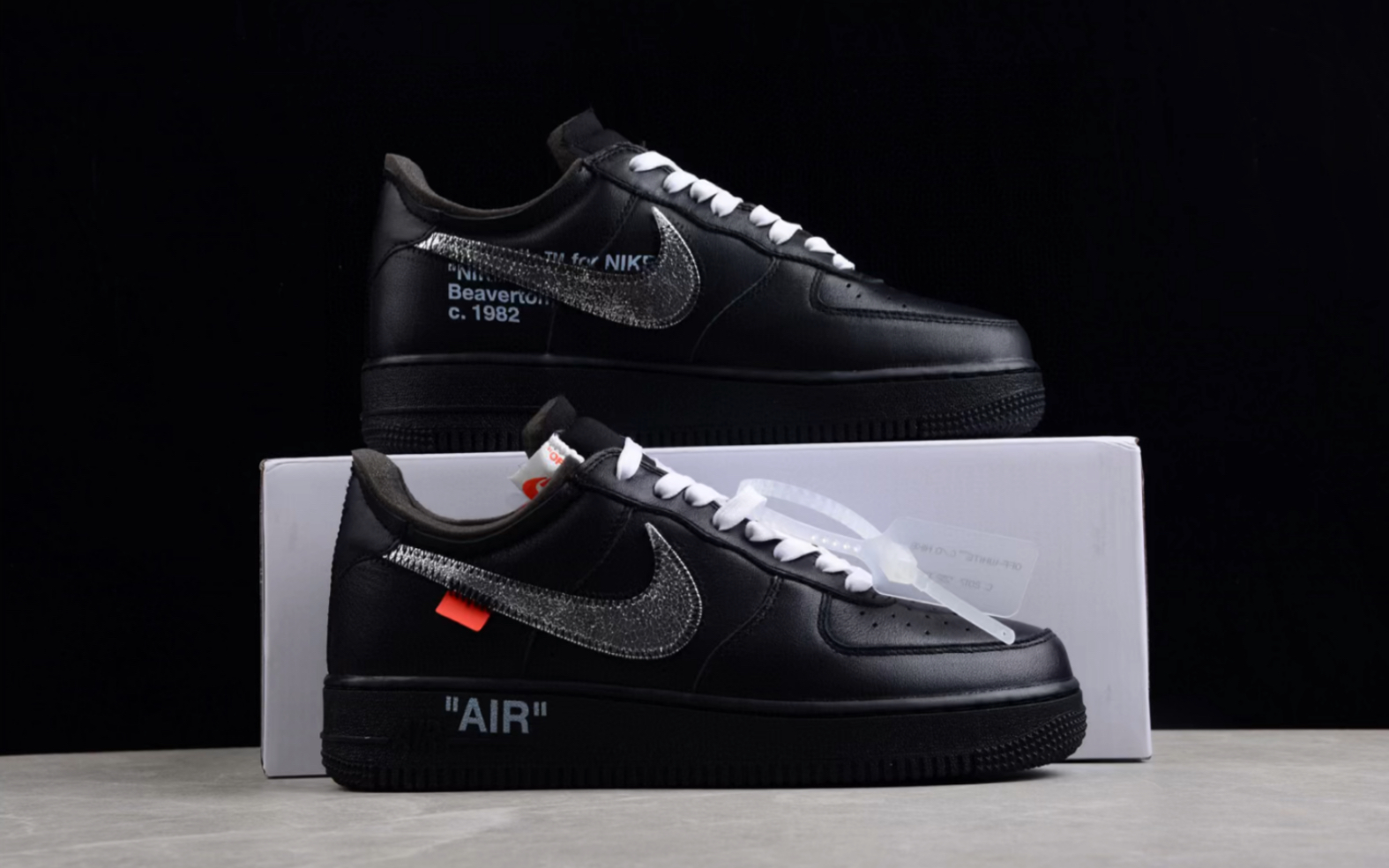 耐克 Nike Air Force 1 AF1 x Off White OW联名黑银解构运动鞋货号AV5210001哔哩哔哩bilibili