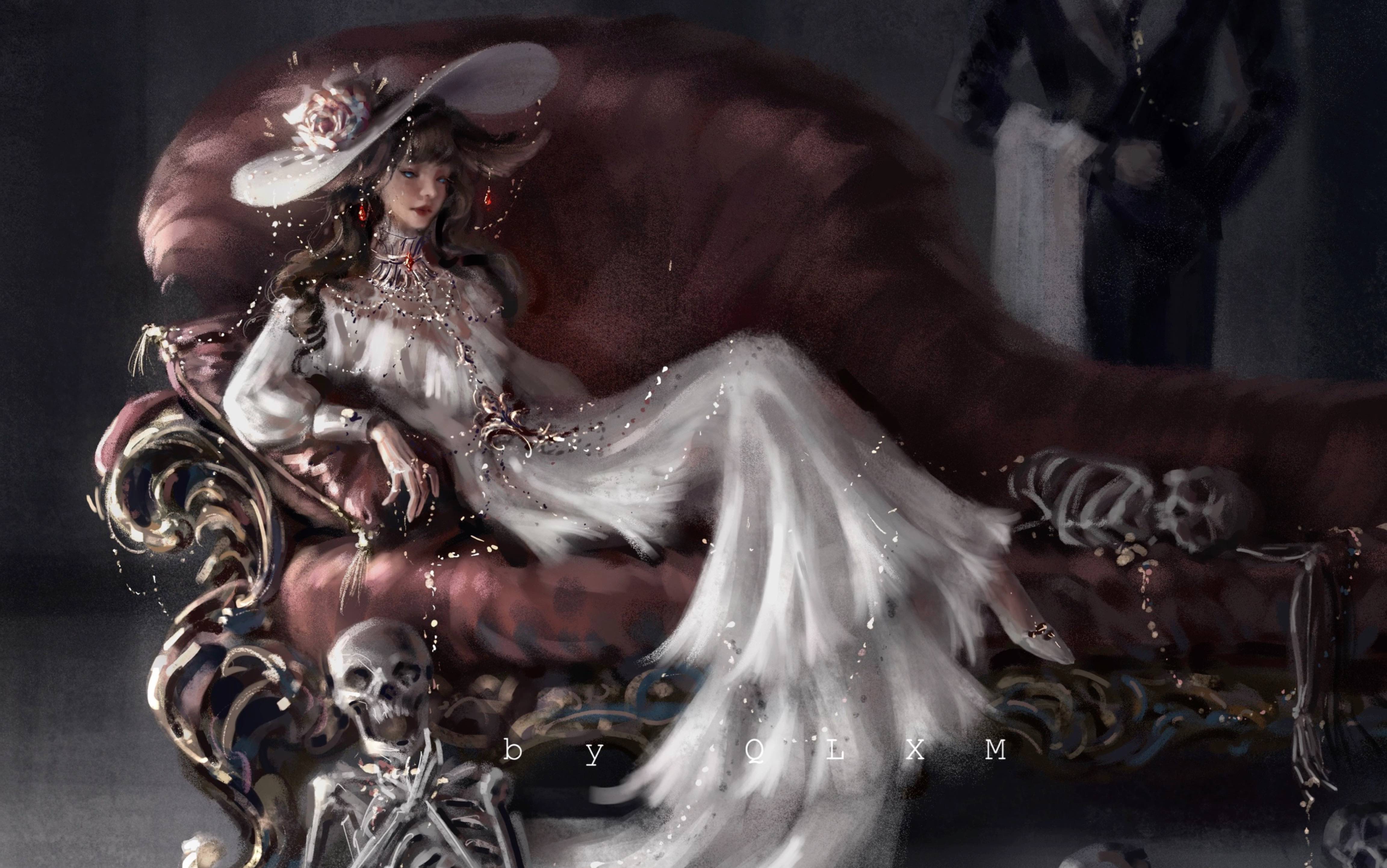 【绘画过程】【qlxm】稿件:白夫人