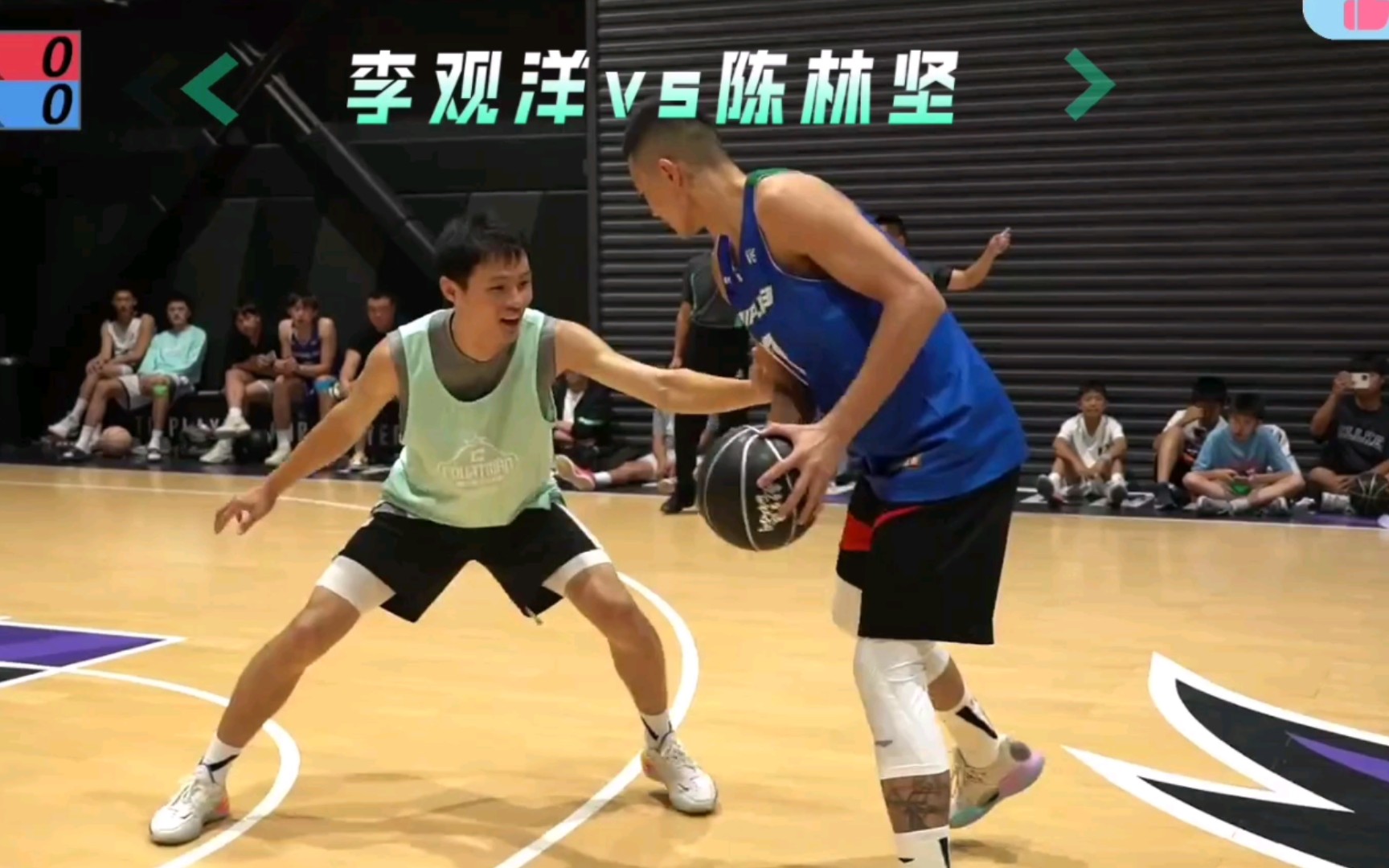 【cba三分王】陈林坚vs【野球帝 李观洋 职业球员给李老师好好上了