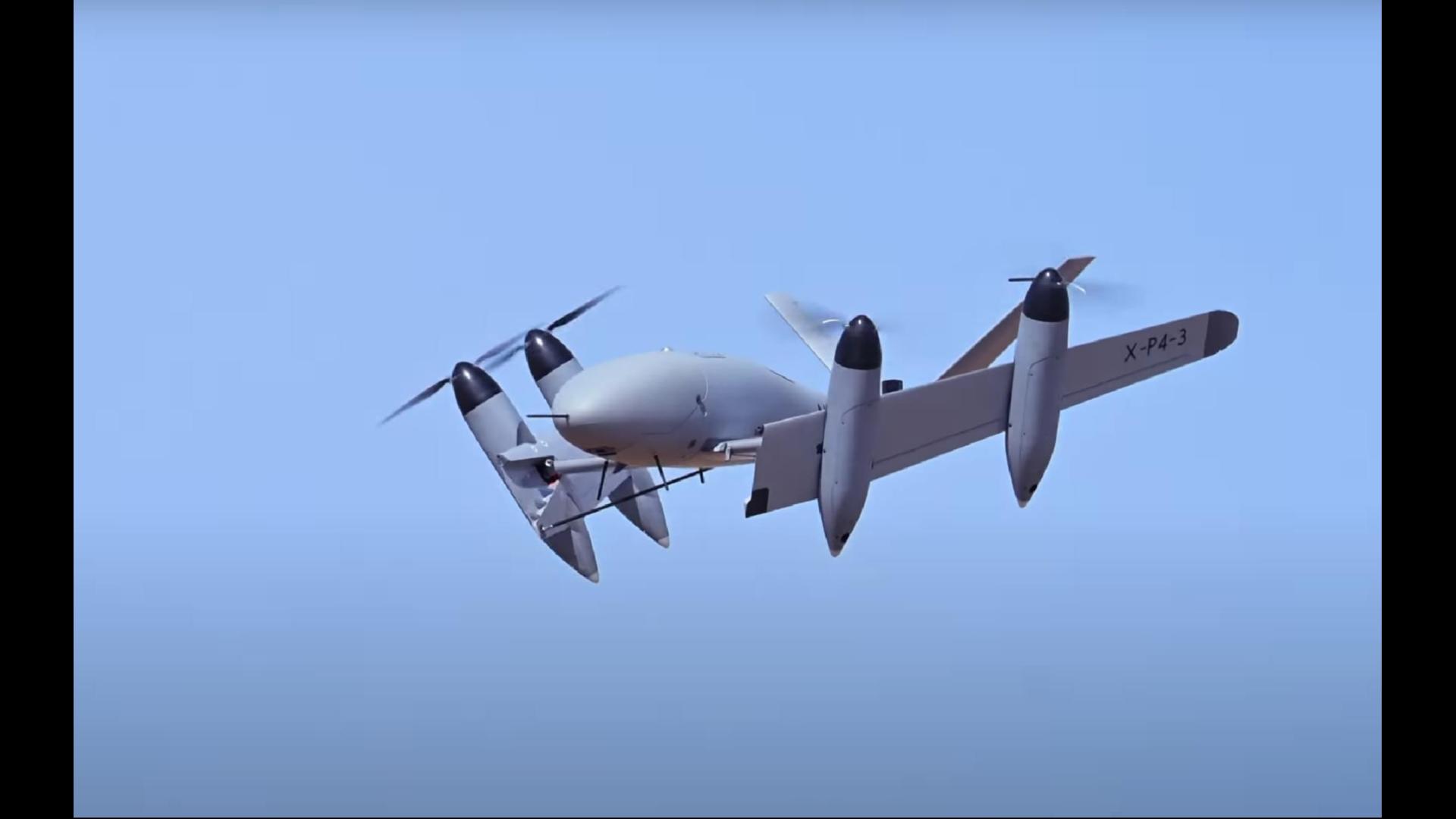 美国pterodynamics折叠翼垂直起降无人机,可在飞行过程中折叠其机翼以