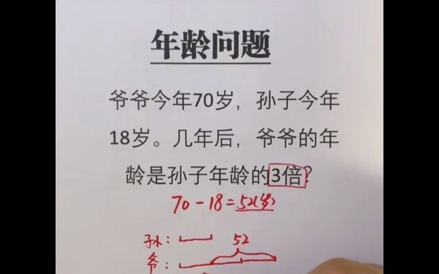 简单易懂小学数学常见问题年龄问题哔哩哔哩bilibili