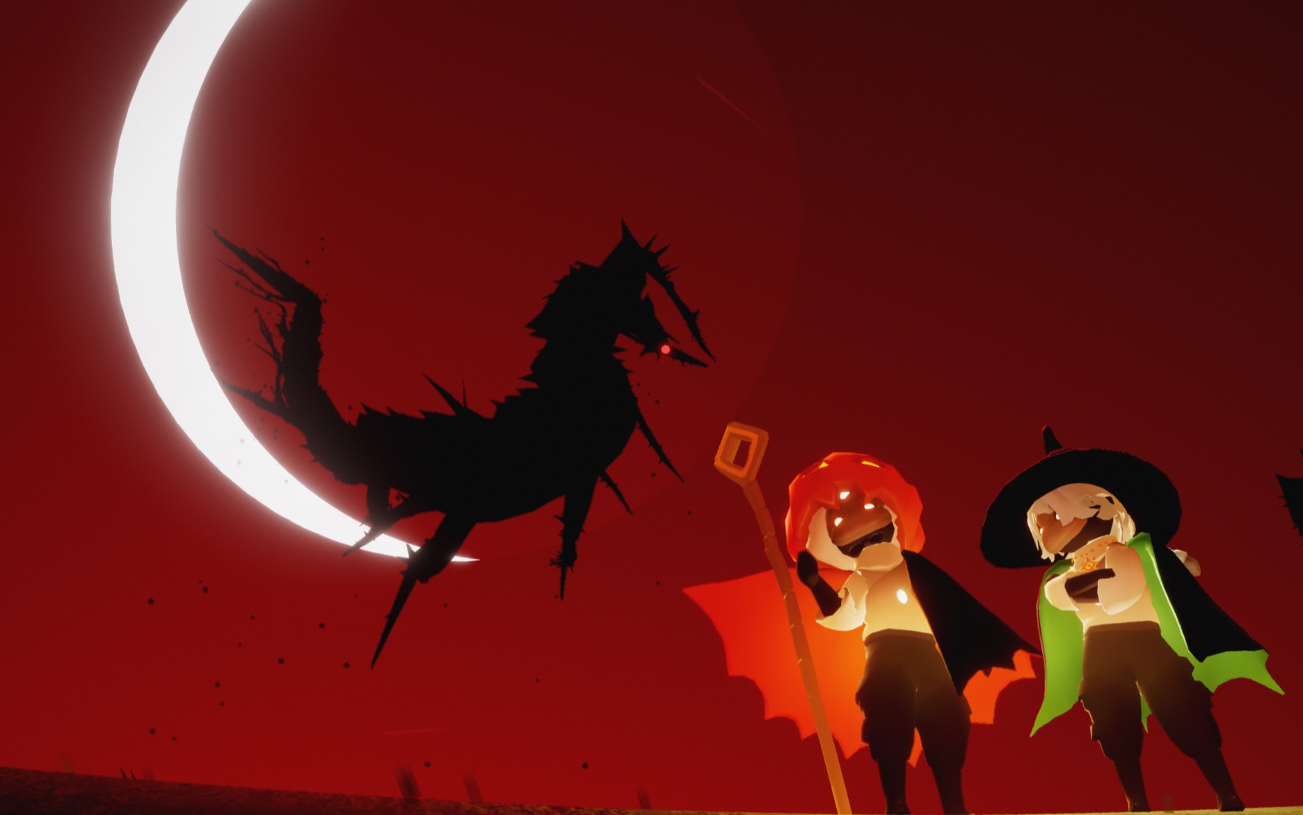 光遇万圣节限定办公室红月遍地皮皮虾