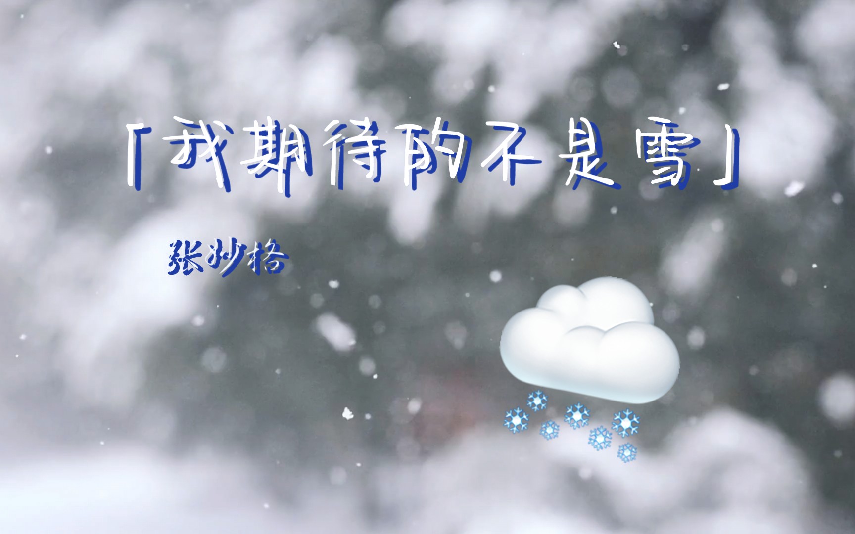 我期待的不是雪│忽有故人心上过,回首山河已是冬【张妙格】