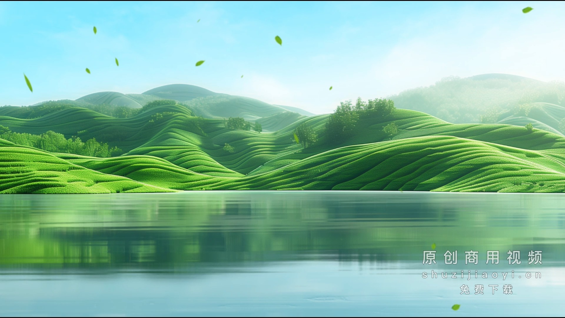 绿水青山茶园视频背景