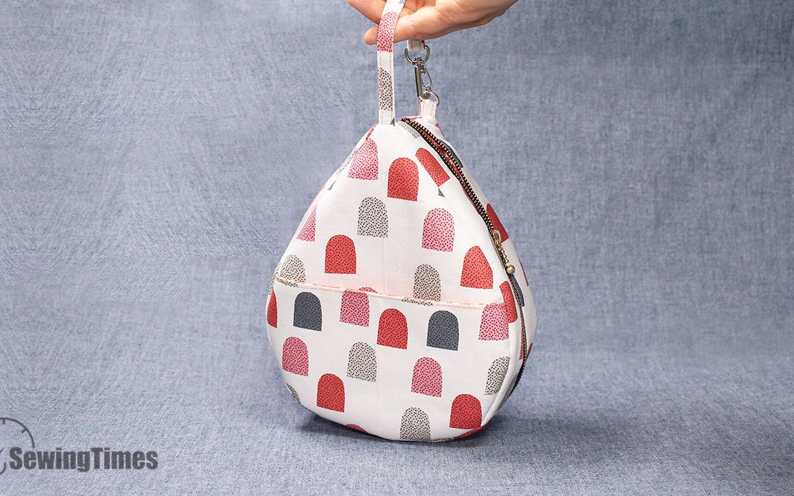 DIY WATER DROP PURSE BAG  How To Make a Cute Pouch Tutorial 含纸型下载哔哩哔哩bilibili