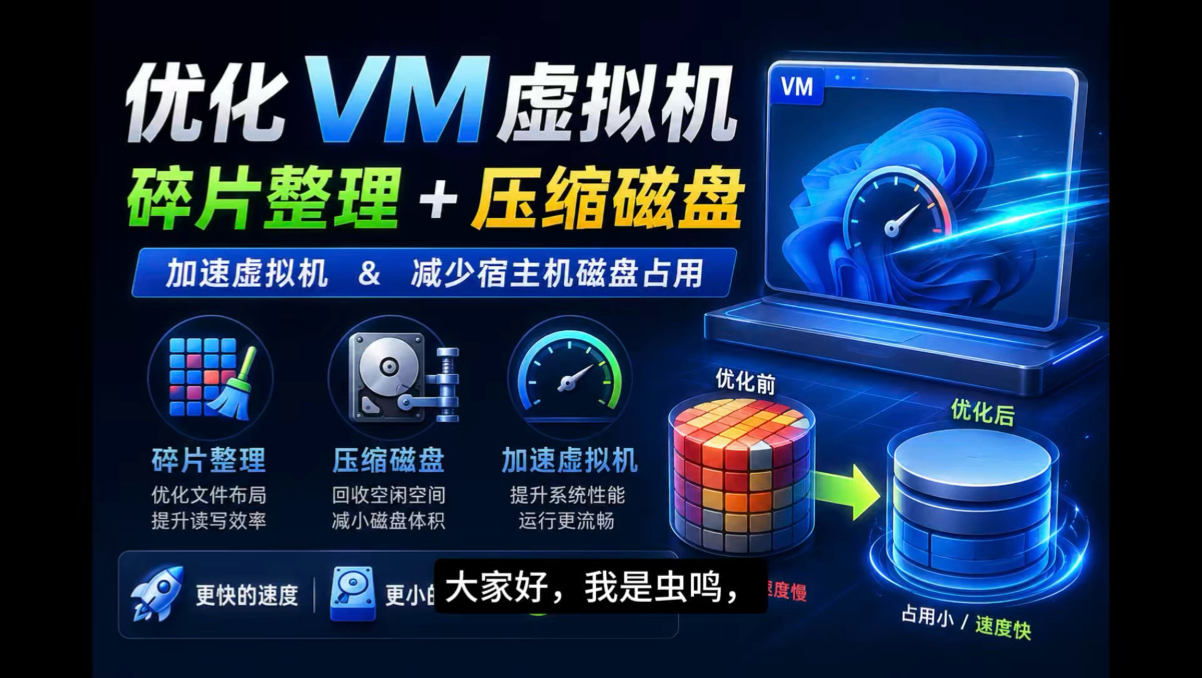 VM虚拟机优化教程-加速虚拟机运行速度和释放磁盘空间