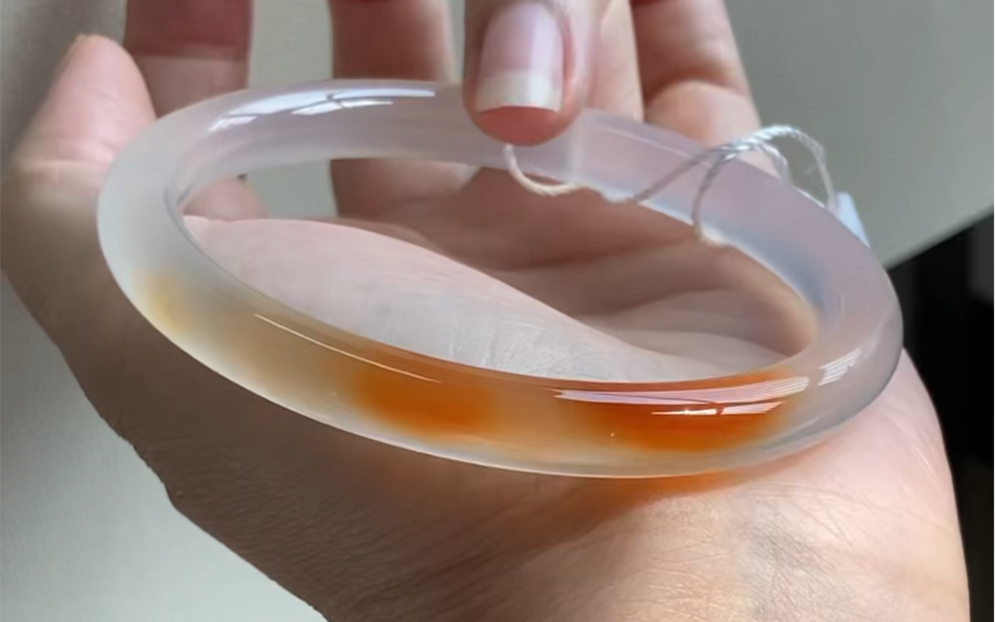 汉服配饰平价天然手镯上新玛瑙玉髓手镯马料一口糖