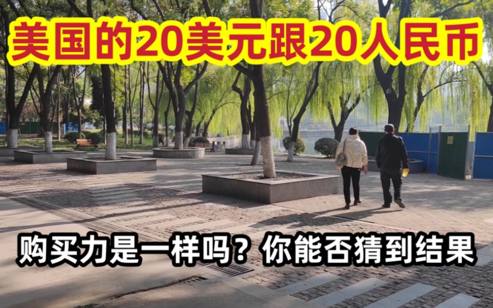 [图]美国的20美元，跟20人民币购买力是一样吗？你能否猜到结果