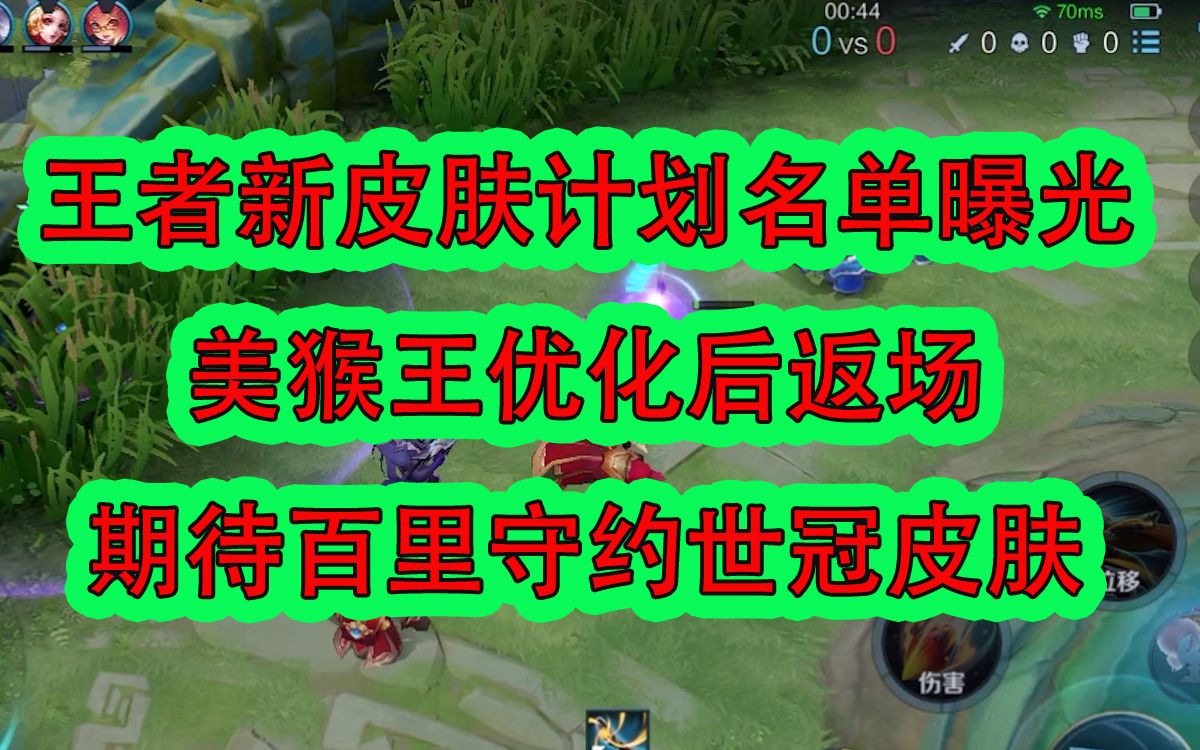 王者新皮肤计划名单曝光,美猴王优化返场,期待百里守约世冠皮肤哔哩哔哩bilibili