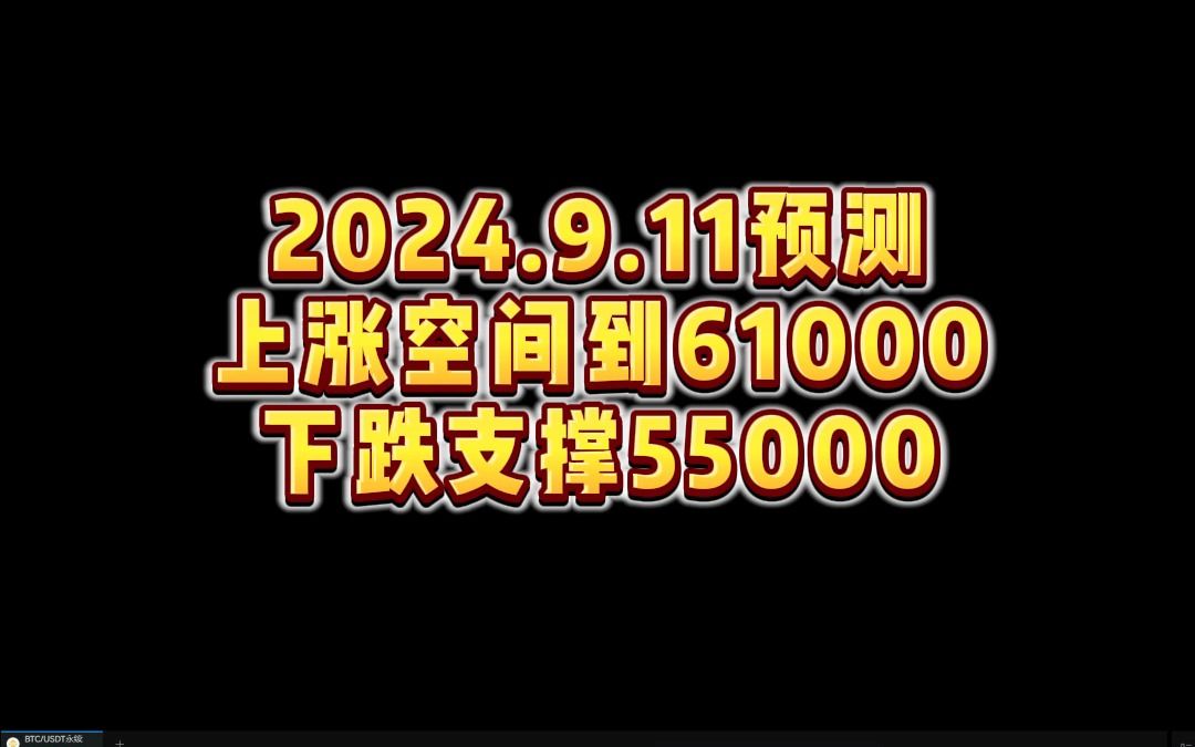 2024.9.11预测上涨空间到61000,下跌支撑55000 星哥哔哩哔哩bilibili