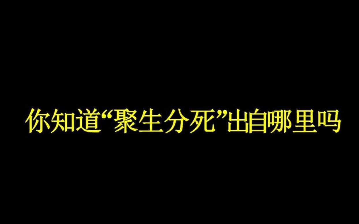 【饭圈词汇科普】说了那么久“聚生分死”,你知道这个词是谁创造出来的吗?哔哩哔哩bilibili