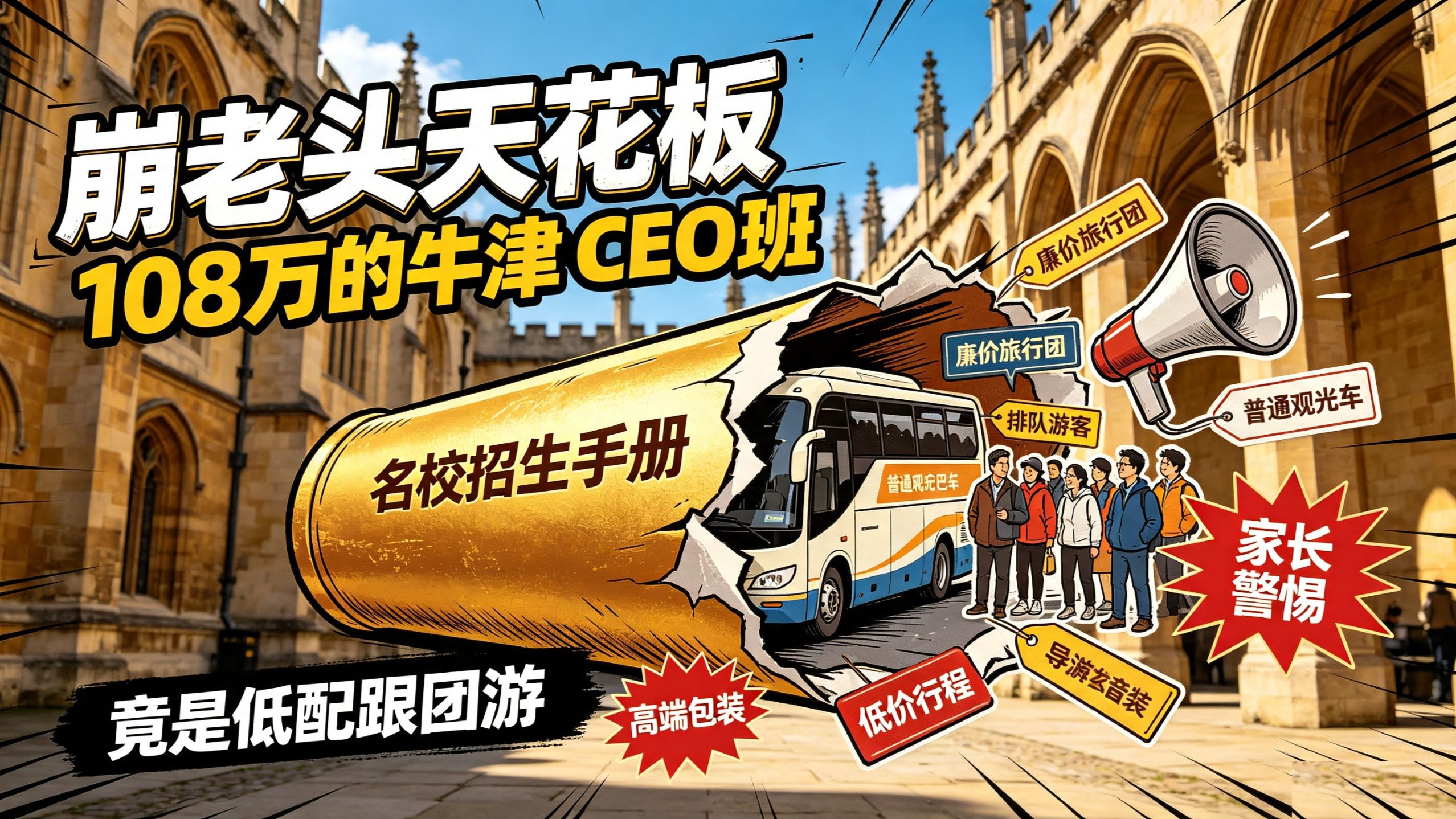 崩老头天花板：108 万的牛津 CEO 班，竟是低配跟团游