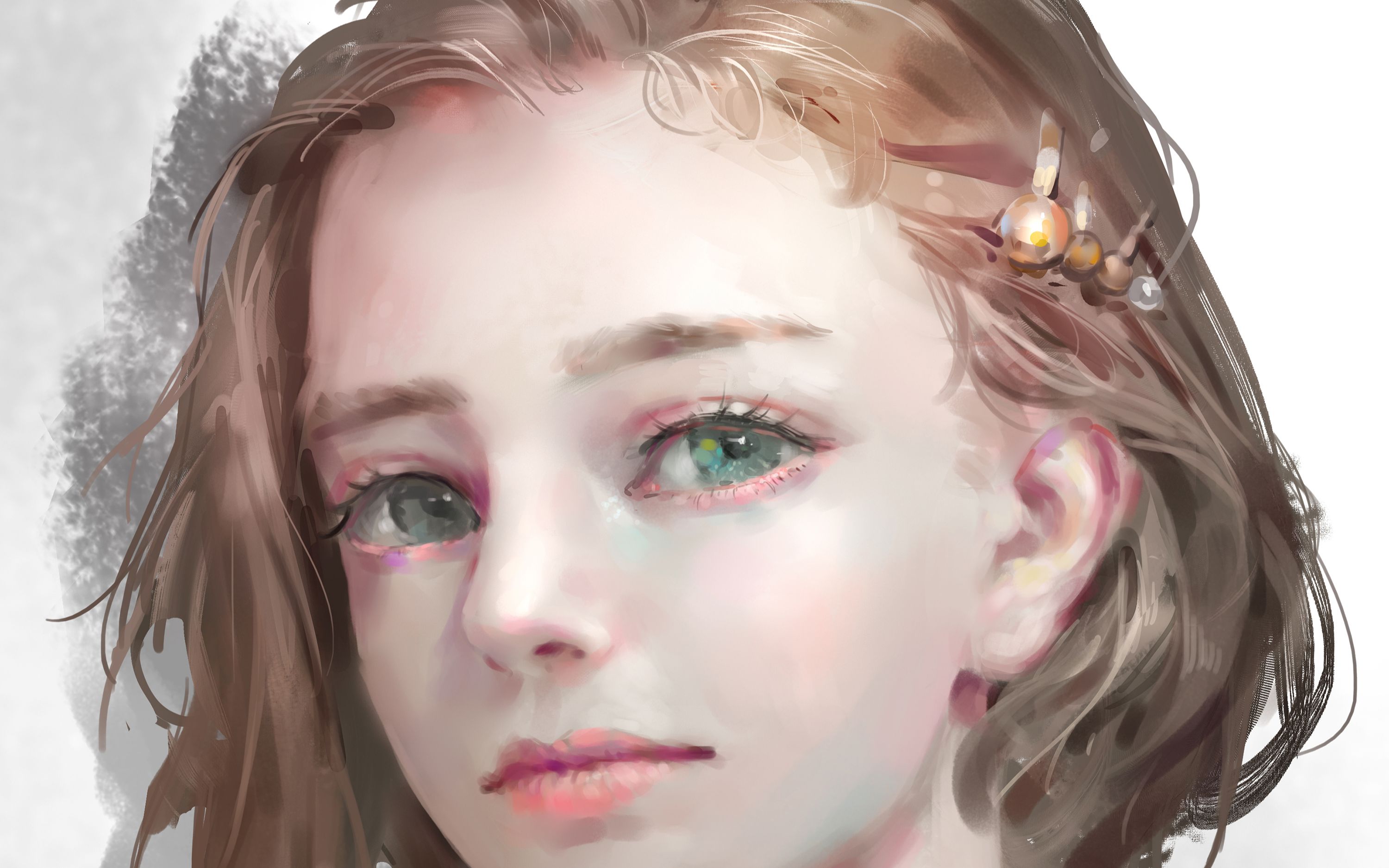 【板绘】女头像不会画?教你用厚涂法加点细节完成!