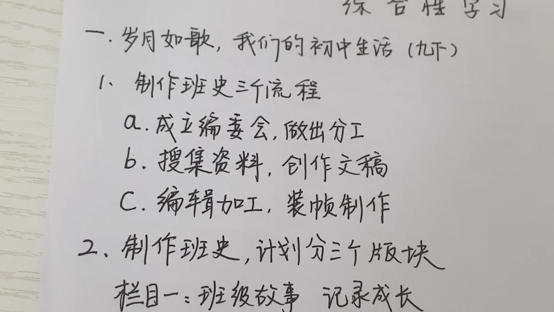 第一集:初中语文综合性学习总结—岁月如歌,我们的初中生活哔哩哔哩bilibili