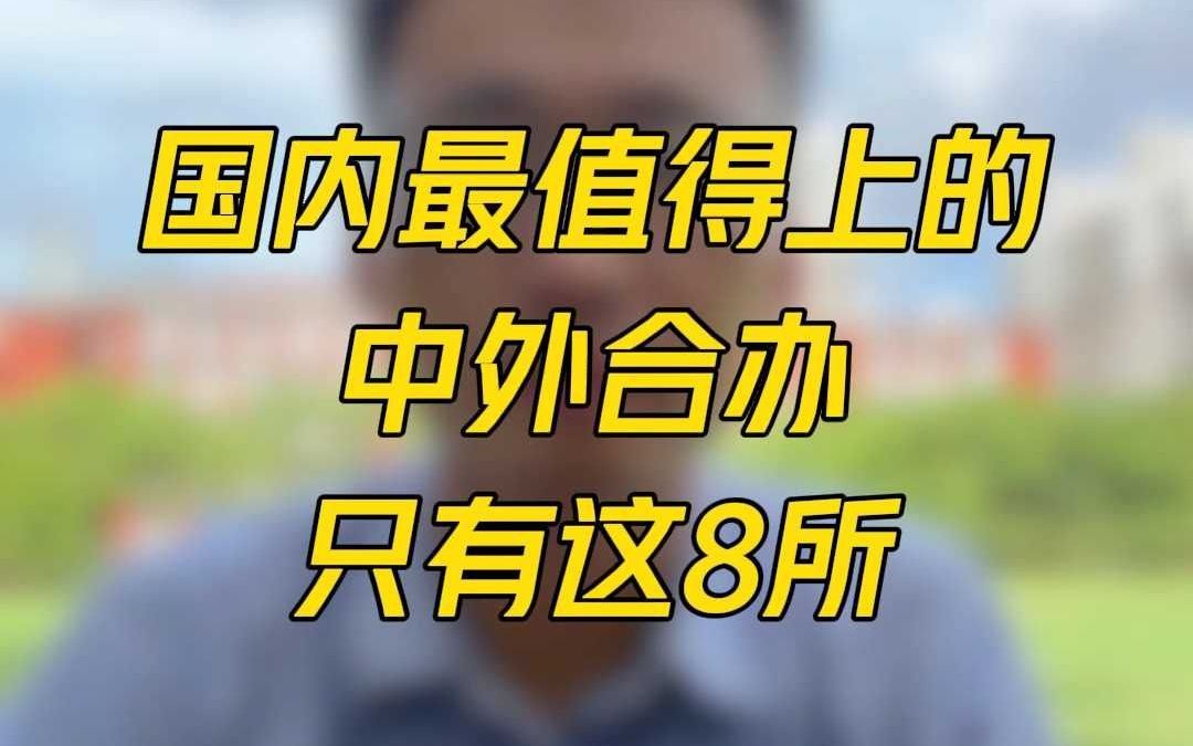 国内最值得上的中外合办只有这8所!哔哩哔哩bilibili