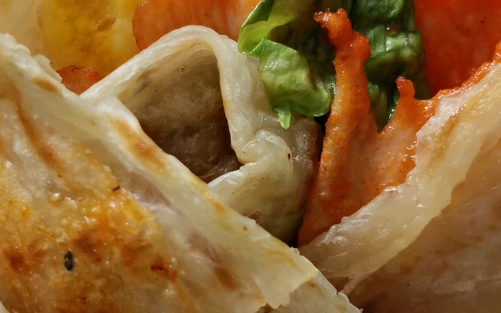 今天我又吃饭了-手抓饼之鸡蛋里脊灌饼