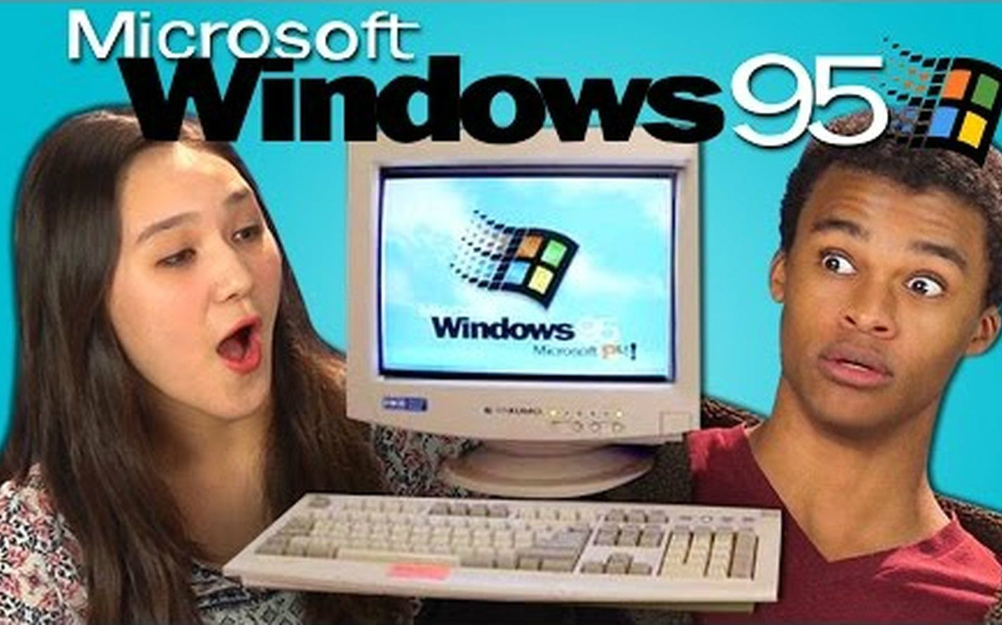 [图]【React】美国青少年使用Windows 95操作系统的反应 @柚子木字幕组