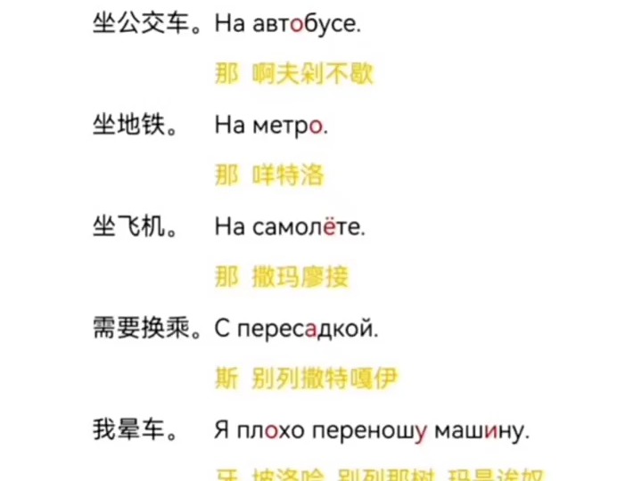 俄语词汇 #俄语 #俄语日常用语