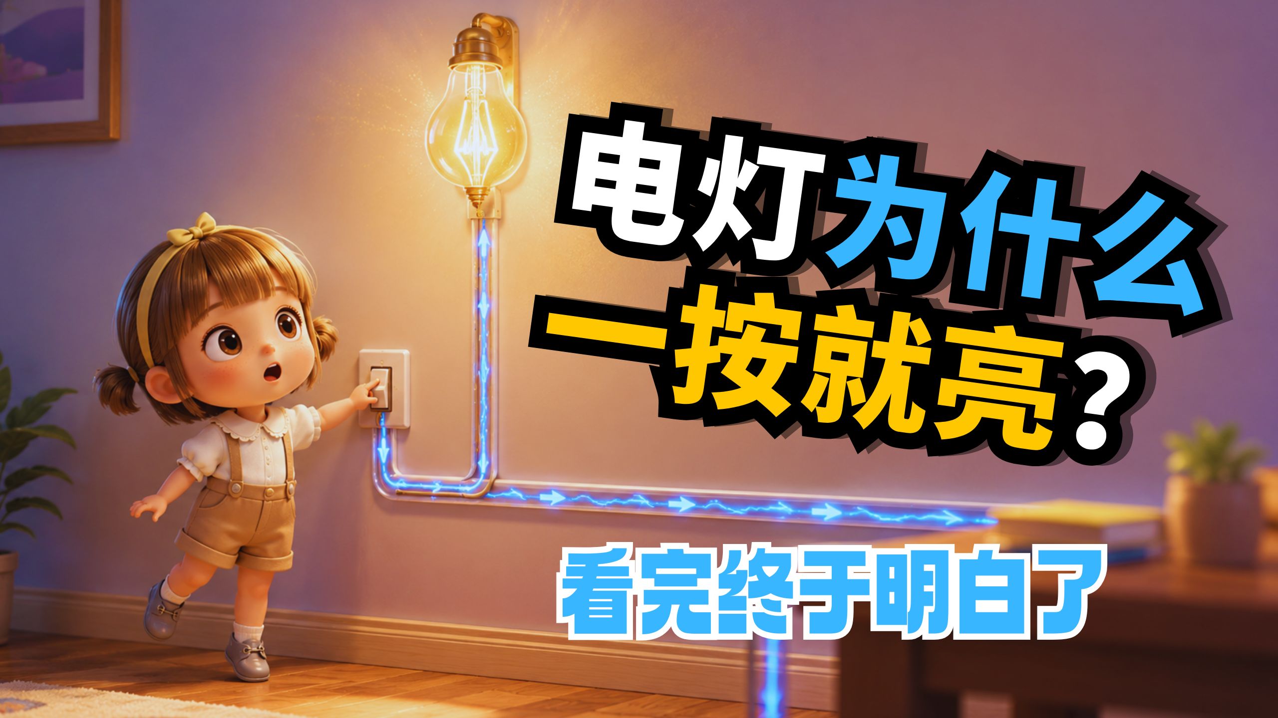 3-8岁儿童科普｜电灯为什么一按就亮？看完终于明白了