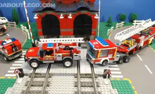 Descargar video: 乐高火车路口消防车警车及快速组装大揭秘！🚒🚓🚦