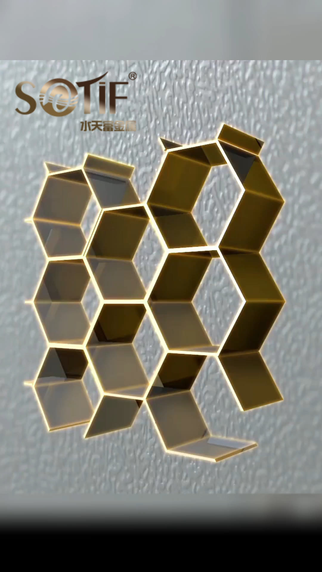 镜面不锈钢蜂窝板装饰幕墙及天花吊顶效果