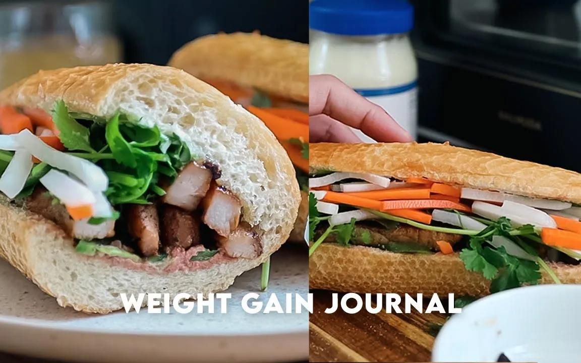 [图]【Wah】英字| 220309 如何制作迷你汉堡How to Make Banh Mi Sandwich Weight Gain Journal