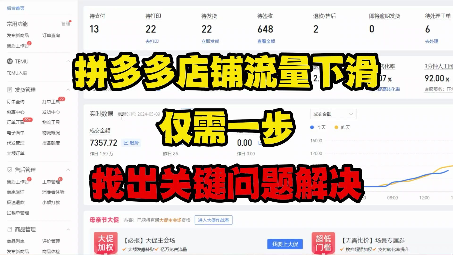 拼多多店铺流量下滑 仅需一步 找出关键问题解决哔哩哔哩bilibili