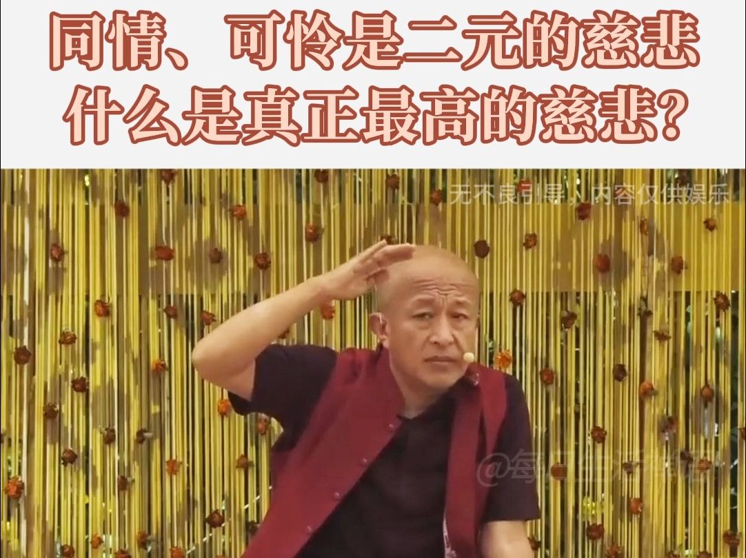 宗萨仁波切:什么是真正的慈悲?可怜众生的慈悲是非常二元的!哔哩哔哩bilibili